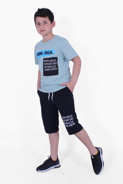 FYK KİDS Boom Sklk tekstualni set za dečake sa gornjim i donjim delom kaprih