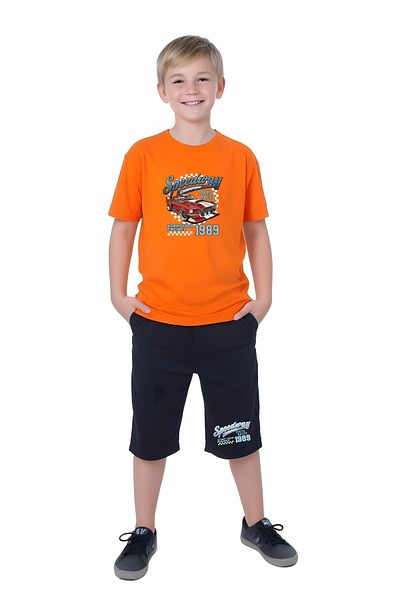 FYK KİDS Ki̇ds Boy's Summer Speeedway Printed Bottom Suit