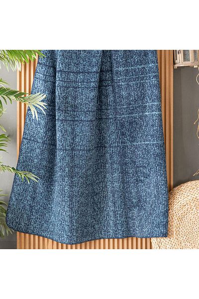 Sarev Laurel Blanket - Double Blue Knitted Blouse