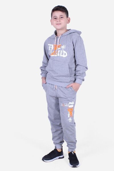 FYK KİDS 3'lü ERKEK ÇOCUK KAPÜŞONLU EŞOFMAN TAKIMI