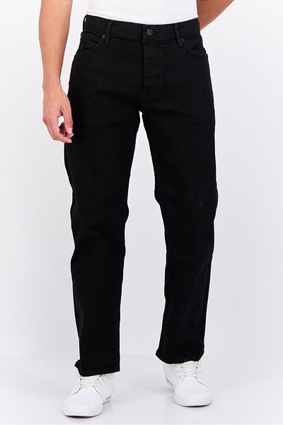 French Connection Men Regular Fit Solid Stretchable Jeans, Black