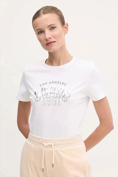Guess Martına Ss T-Shirt Women's White T-Shirt V5Rı06I3Z14-G011