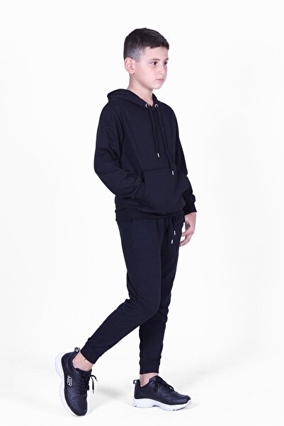 FYK KİDS Sima Kenguru Pocket kapucnis fiú tréningruha szett