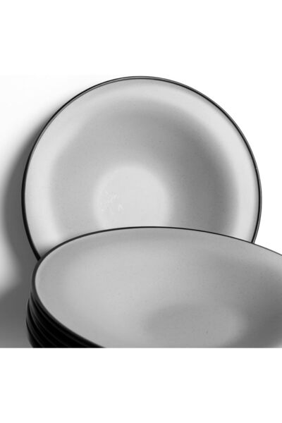 mastergold 6 Piece Melamine Round Slanted Serving Plates ( 27.5cm ) For Serving Noodles, Appetizers & Salads