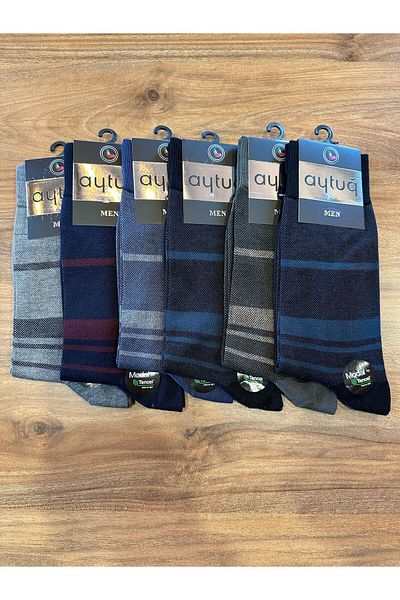 Aytuğ Jacquard Modal Seamless Men's Socks 6 Pack