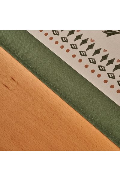 Bella Maison Τραπεζομάντιλο Tulip Cotton Λευκό-Πράσινο (150x250 cm)