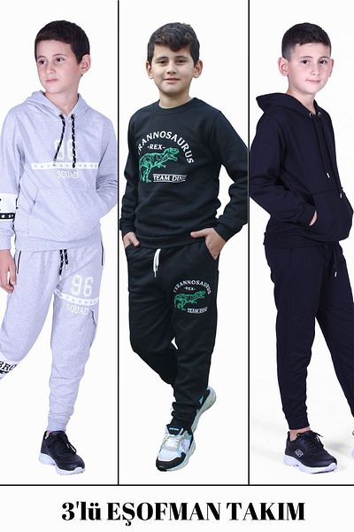 FYK KİDS ΣΕΤ ΦΟΡΜΟΝΤΑΣ 3 ΤΕΜΑΧΙΩΝ BOY 96-TREX-PLAIN MODEL