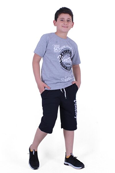 FYK KİDS Custom Text Printed Boy's Summer Set