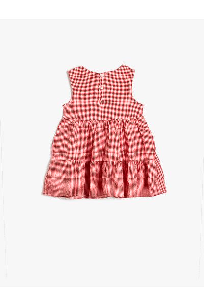 Koton Floral Appliqued Floor Detailed A-Line Sling Dress