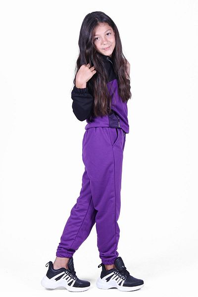 FYK KİDS Snow Fashion Printed Girl's Tracksuit Set