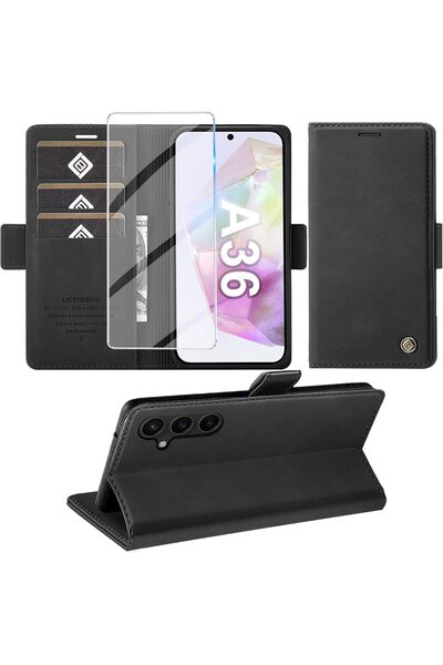 Rivor Samsung Galaxy A36 Kılıf Kamera Korumalı Kapaklı Kartlıklı Cüzdanlı Der...
