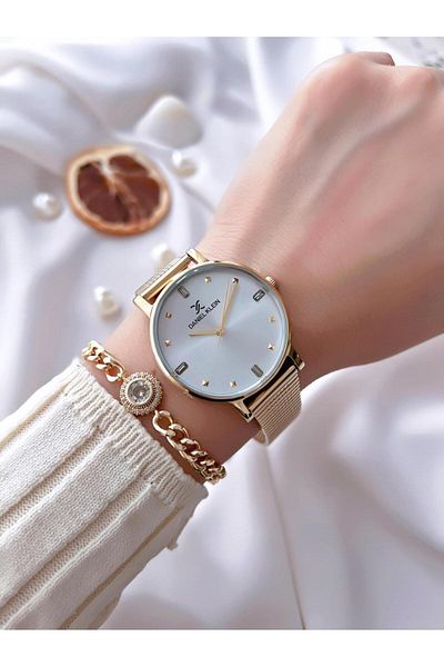 Daniel Klein Steel Band 30 Mt Water Resistant Women's Wrist Watch+Bracelet Bfg.1.10295.2