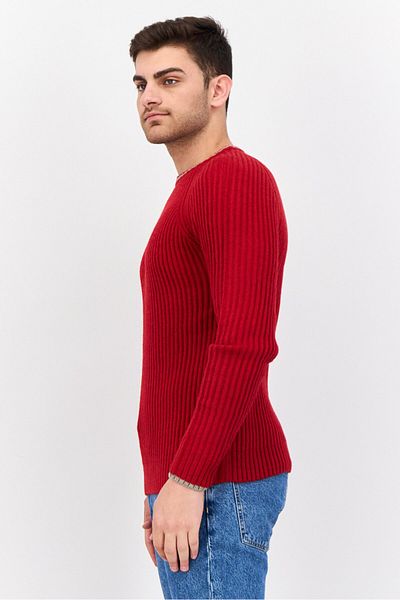 Sorbino Men Crew Neck Knitted Sweater, Red