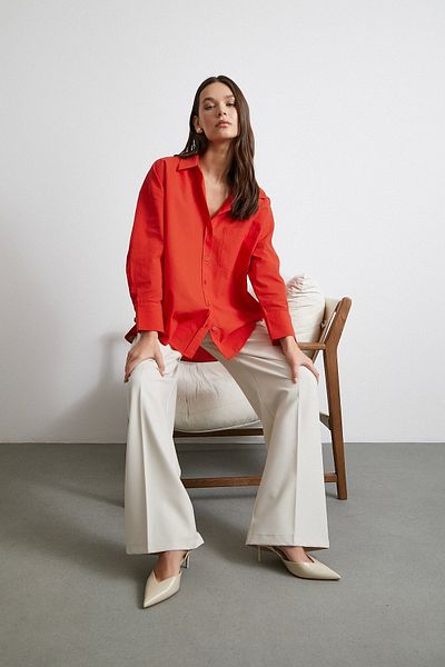 Never more Red Poplin Must Have Shirt