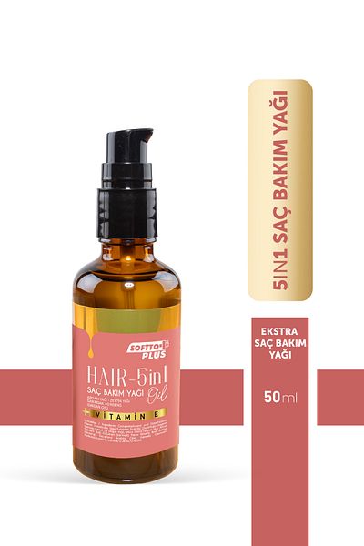 Softto Plus 5in1 Hair Care Oil, Plant Extract Herbal Hair Care Oil Anti-Frizz, 50ml