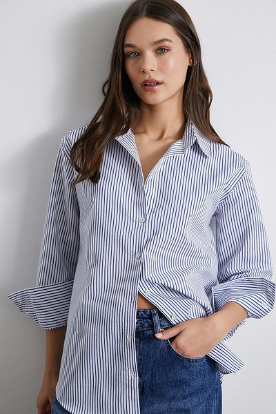Never more White Sailor Patterned Shirt