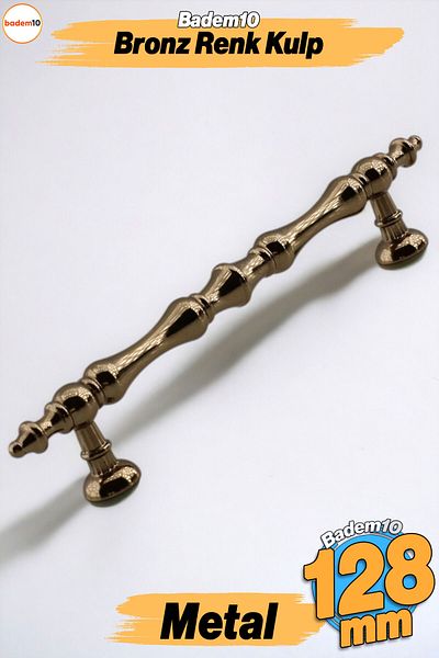 Badem10 Mâner metalic din bronz Nilay 128 mm - 12,8 cm Mobilier Bucătărie Sertar Dulap Mânere dulap Mâner