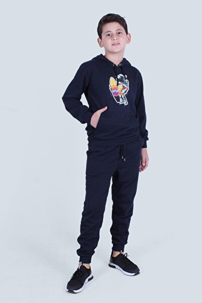 FYK KİDS HOODED KANGAROO POCKET BOY'S TRACKSUIT SET