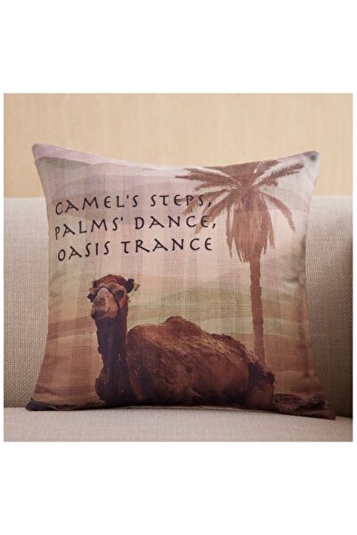 Home Box Desert Life Camel Digital Printed Cushion Cover 45x45 cm