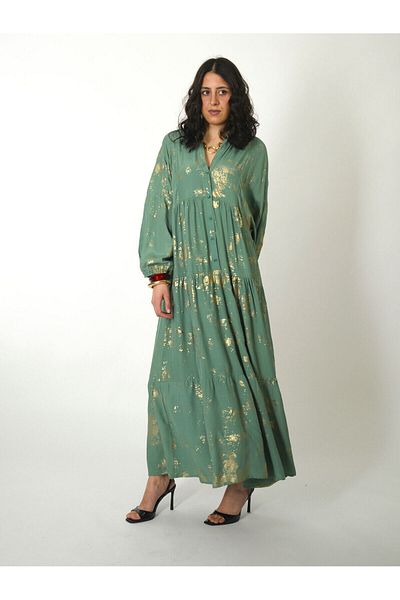 ABBRA Women's Katleya Model 100% Viscose Summer Dress