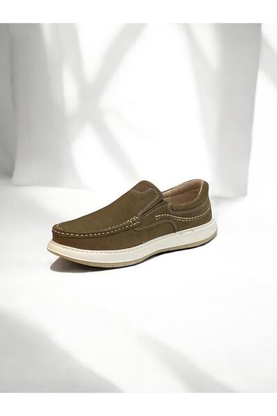 Voyager Men's Genuine Leather Eva Sole Lace-Free Light and Orthopedic Casual Shoes