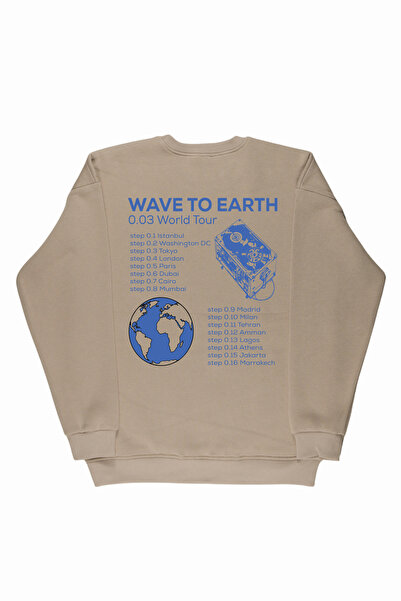 By Caspita Fashion Lenithra Wave To Earth Back Štampano Unisex Oversize kroj ...