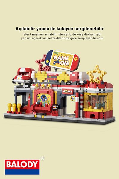 balody Mini Street Series – Playroom (Bl16357) – Micro Block Building Toys Set