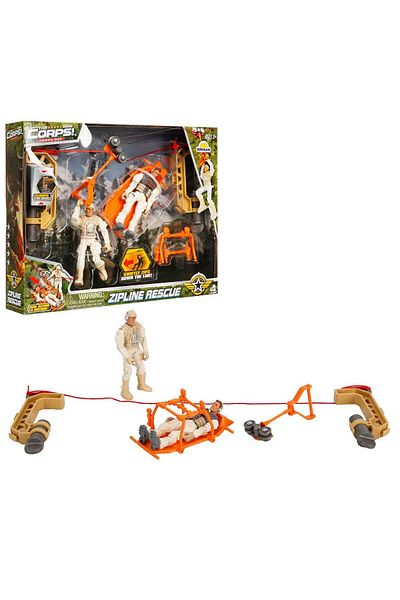 Lanard Toys مجموعة اللعب العسكرية لإنقاذ Zipline من The Corps