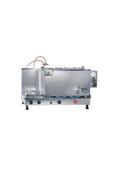 SAFİR 4 demlikli İnoks çay ocağı İnoks Çay Kazanı Elektrk+Doğalgazlı İnoks Çay Semaveri CE'li Çay Makinesi