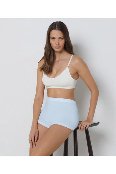 MİSTİRİK Moncorno Light Blue Knitted Boxer Briefs - Firming and Lifting Model