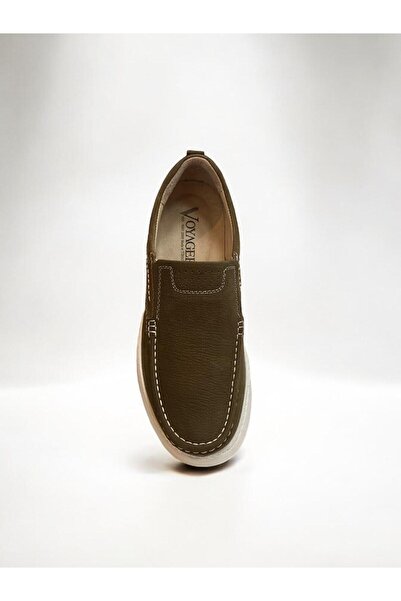 Voyager Men's Genuine Leather Eva Sole Lace-Free Light and Orthopedic Casual Shoes