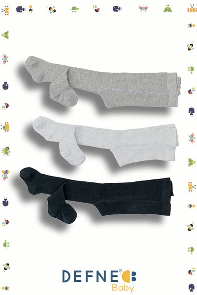 Defne Baby 3 Pieces of Cotton Boys and Baby Pantyhose