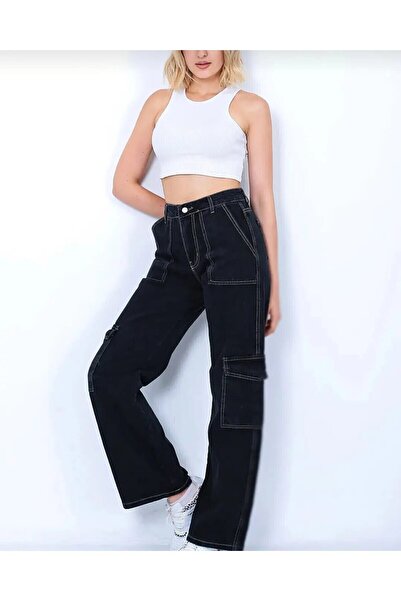 pass&pass 2090 Pantaloni de damă, fără lycra, din buzunar cargo piese, cu pic...