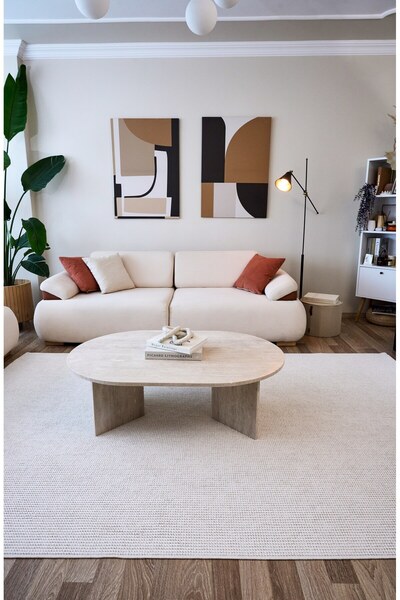 Apex Salon Halısı, Havana 8595 Ekru Modern Halı