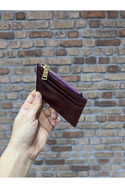 ÖzkanAccessory Antares Crocodile Leather Women's Wallet Card Holder