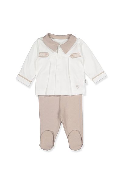 Bebetto Interlock Booties Pajama Set of 2 (Royal Man) F1409