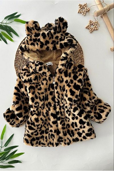 ELONKİDS Leopard Shearling Coat