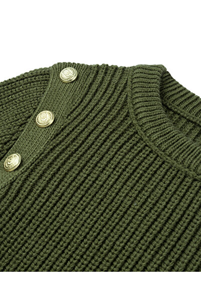 İpekyol Metal düğmeli crop triko