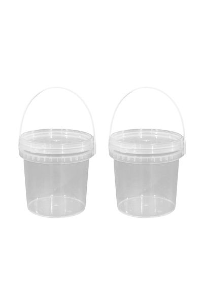 mastergold (2 Pack) Clear Plastic Food Container ( 5L ) with Lid Freezer Microwave Safe Food Grade Reusable