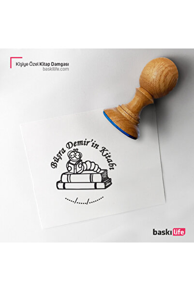 Baskı Life Kurt Kitap Kişiye Özel Kitap Damgası Kitap Mührü Kaşe Kitap Mühür ...