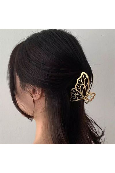 Pelin Aksesuar Χρυσή αγκράφα Butterfly Lux