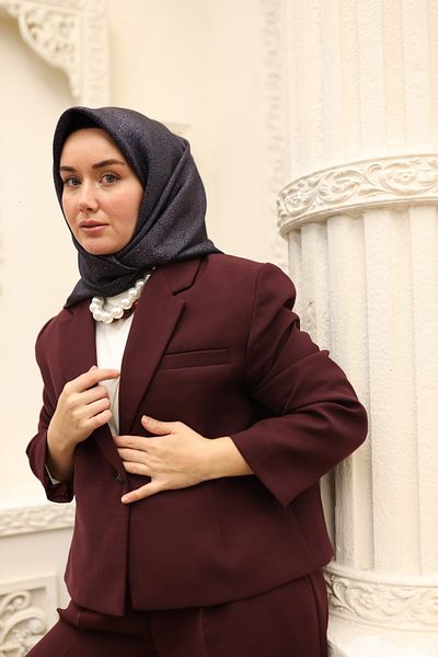 Silk Home Μεταξωτό κασκόλ με μοτίβο Ivy