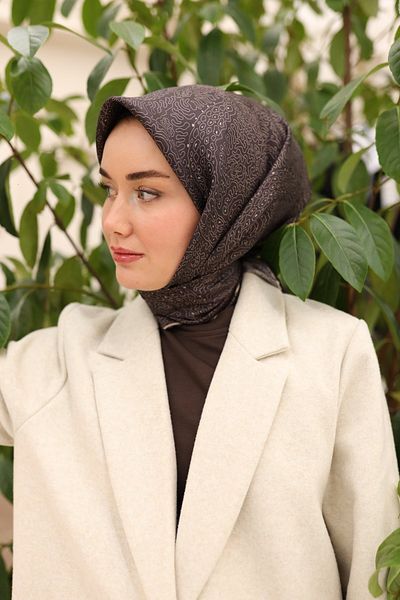 Silk Home Μεταξωτό κασκόλ με μοτίβο Ivy