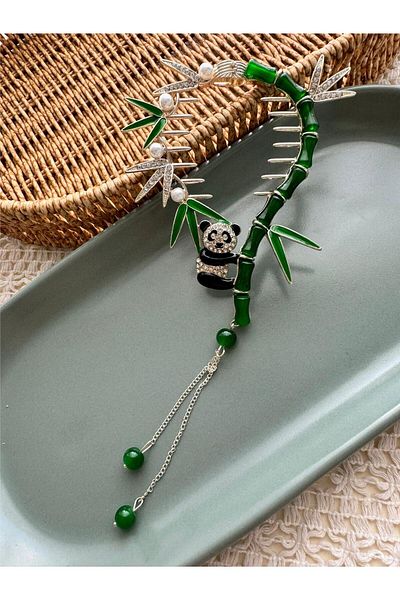 Pelin Aksesuar Πόρπη με κουλούρι Panda και Bamboo