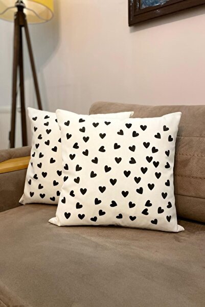 bufidik 43x43 Серцеподібний візерунок з бахромою, подвійна наволочка для подушки