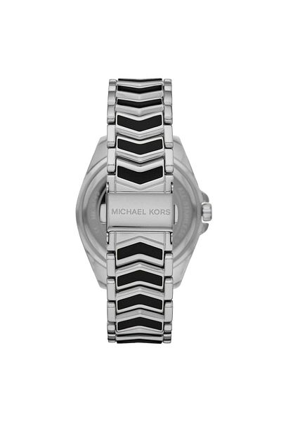 Michael Kors Metal Band Analog Watch for Women - Silver and Black MK6742