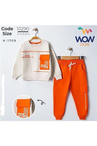 WOW 170-02-25 Boy's Wow Sorts Printed Pocket Detail Seasonal 2-Piece Suit 3/6 Years Old
