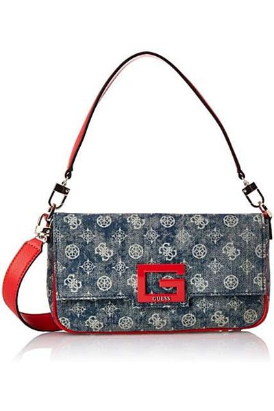 Guess Womens Handbag, Denim/Multicolour - DP758019