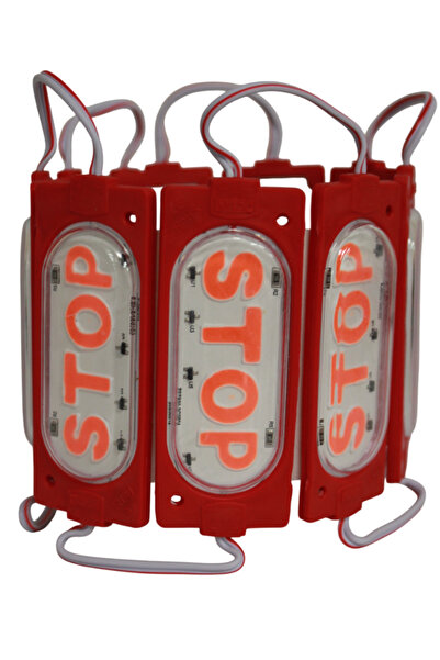 Hazar Led 12 Volt 6 Watt Kırmızı Stop Yazılı Animasyonlu Çakar Modül Led (5 A...