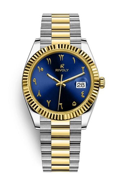 Rivoly A Modern Men's Watch With Arabic Numerals And A Stainless Steel Date